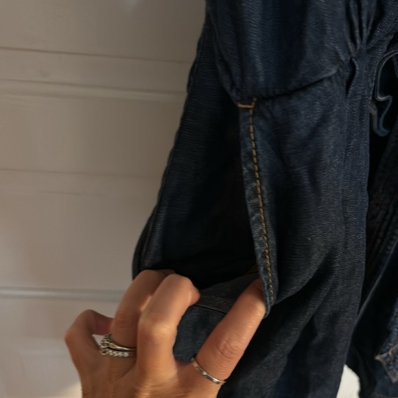 Anthropologie Pilcro and The Letterpress Denim Shorts Romper - Picture 3 of 6